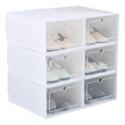 Pack x6 Cajas Organizadoras Apilables Para Zapatos Grandes 