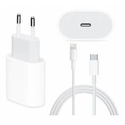 Cargador iPhone Carga Rpida 20w Tipo C + Cable Lightning Usb-c 