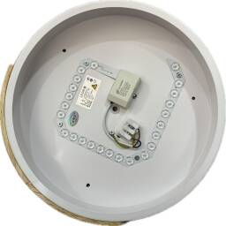 Luminaria Plafn Led De Techo Nrdico En Metal Y Madera 30cm