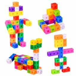 Bloques Cubos Fichitas Ladrillos De Encastre Construccin Juego Nios 100 Pcs