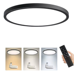 Plafn Led Smart Luminaria De Techo Metlico Luz Fria Calida y Neutra Con Control Remoto