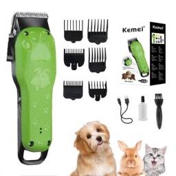 Maquina de Cortar Pelo de Perro Gato Mascotas Inalambrica Kemei KM-CW10