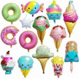 Pack 5 Globos Grandes De Dulces Helados Donas Decoracin Cumpleaos 