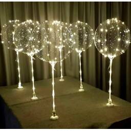 Pack 5 Globos Gigantes Con Luces Led y Base Deco Fiestas 