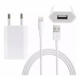 Cargador Ficha + Cable iPhone 1 Metro 5 6 7 8 X Plus Xr Xs