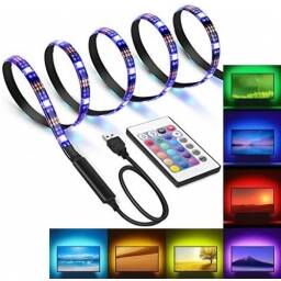 Cinta Tira Led Usb 5050 Rgb Colores 2 Metros Con Control