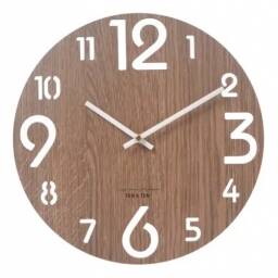 Reloj De Pared Moderno Madera Grande 30cm Grato 